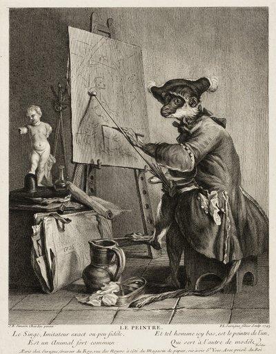 Il pittore scimmia da Pierre Louis de Surugue