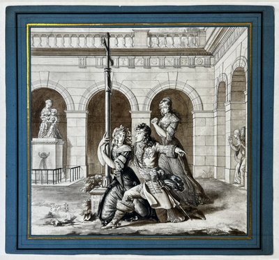 Luigi XIV supplica Louise de La Vallière al convento delle Carmelitane di Chaillot da Pierre Maximilien Delafontaine