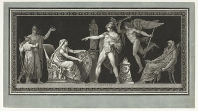 Addio tra una donna spartana e suo figlio da Pierre Michel Alix