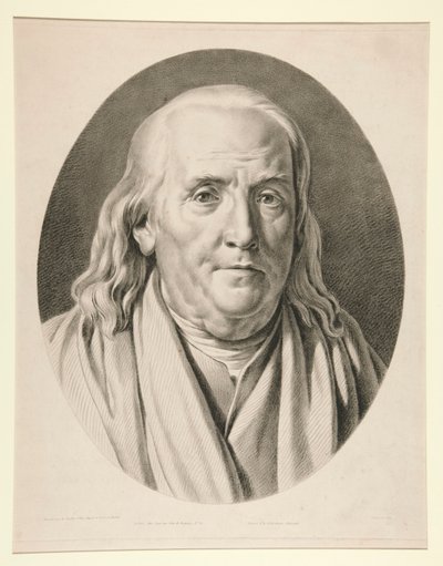 Benjamin Franklin, dopo una scultura di Jean-Antoine Houdon da Pierre Michel Alix