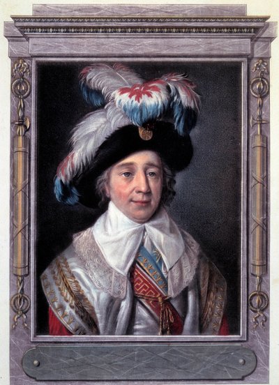 Rivoluzione francese: Ritratto di Paul de Barras (1755-1829), politico francese. Incisione di Alix Pierre Michel (1762 - 1817) da Pierre Michel Alix