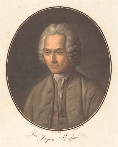 Jean Jacques Rousseau, nel o dopo il 1803 da Pierre Michel Alix