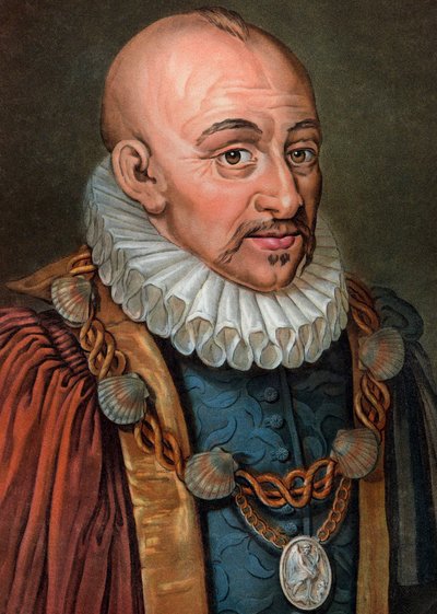 Ritratto di Michel Eyquem de Montaigne (1533-1592), filosofo umanista francese - incisione di Pierre Michel Alix da Pierre Michel Alix