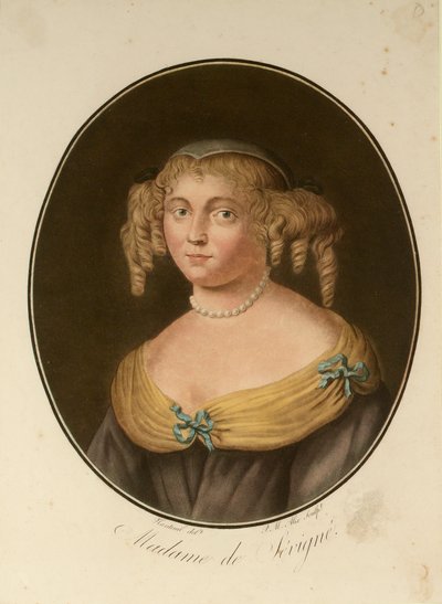 Ritratto di Marie de Rabutin-Chantal, Marchesa di Sévigné 1626-1696, 1797 da Pierre Michel Alix