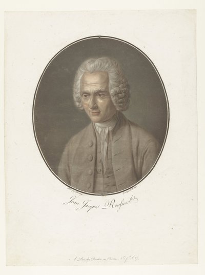 Ritratto di Jean-Jacques Rousseau da Pierre Michel Alix