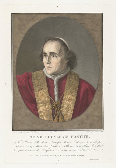 Ritratto di papa Pio VII da Pierre Michel Alix