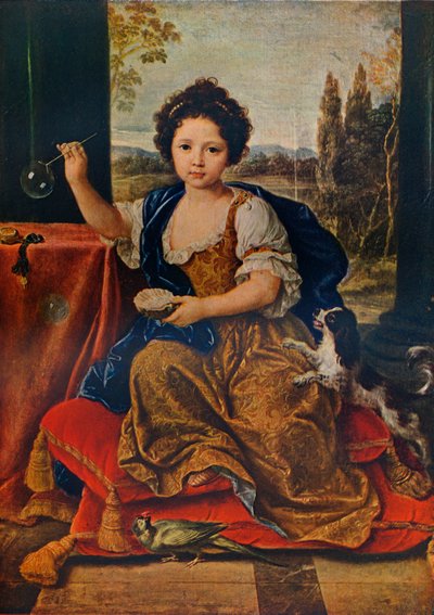 Louise Marie Anne de Bourbon, 1674-1681, figlia illegittima di Luigi XIV, c1680, 1911 da Pierre Mignard