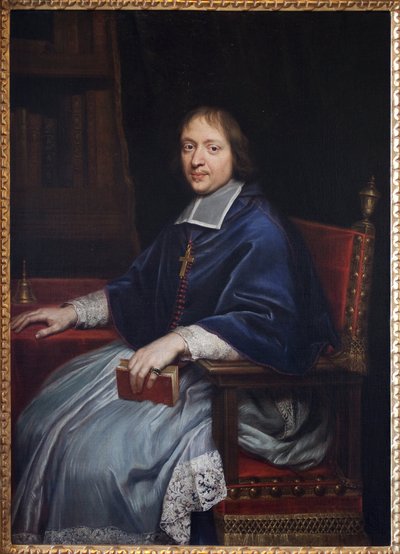 Ritratto di Jacques Benigne (Jacques-Benigne) Bossuet (1627-1704), durante la sua prima nomina a vescovo di Condom (Gers), nella sua biblioteca. Dipinto di Pierre Mignard (1612-1695), olio su tela da Pierre Mignard