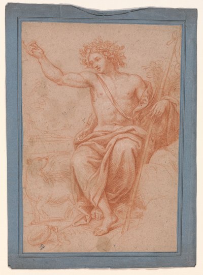 Studie von Apollo oder Johannes dem Täufer da Pierre Mignard