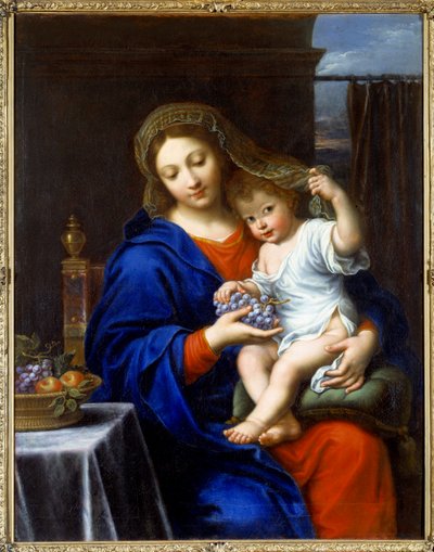 La Vergine ha il grappolo Dipinto di Pierre Mignard (1612-1695) 1640 da Pierre Mignard