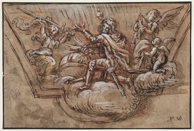 Bozza per decorazione del soffitto da Pierre Mignard