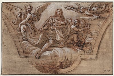 Bozza per decorazione del soffitto da Pierre Mignard