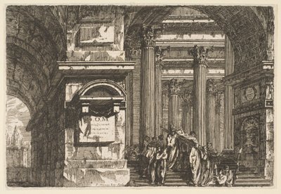 Scena funeraria in un tempio da Pierre Moreau