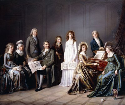 Ritratto di Johann Burki, Commissario Generale del Cantone di Berna, e della sua Famiglia da Pierre Nicolas Legrand