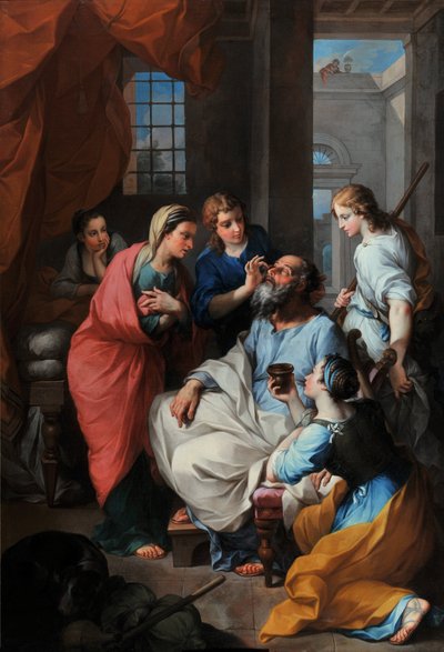 Il vecchio Tobie sta recuperando la vista da Pierre Parrocel