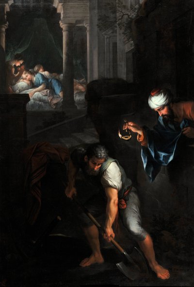 Raguel che scava la sua fossa da Pierre Parrocel