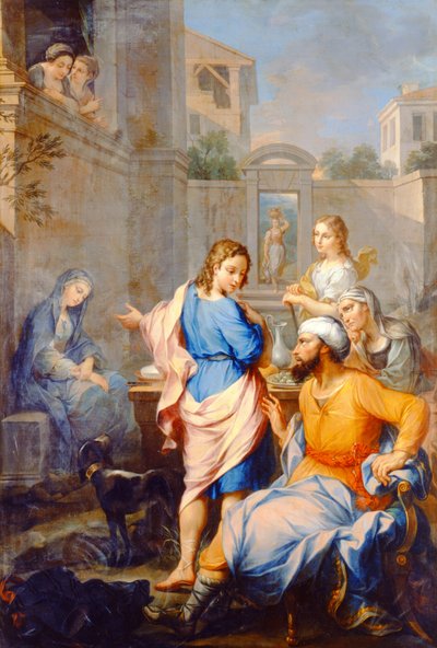 Tobia chiede la mano di Sara, figlia di Raguele da Pierre Parrocel