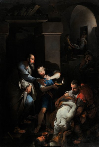 La vita di Tobia: "Tobia seppellisce i suoi compatrioti morti nella loro fuga." da Pierre Parrocel