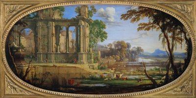 Paysage compose avec ruines antiques - Paesaggio con rovine antiche ... da Pierre Patel