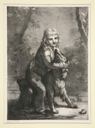 Senza titolo (Ragazzo con cane) da Pierre Paul Prud