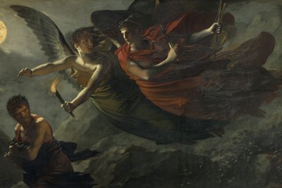 (dettaglio) Giustizia e Vendetta Divina Inseguono il Crimine da Pierre Paul Prudhon