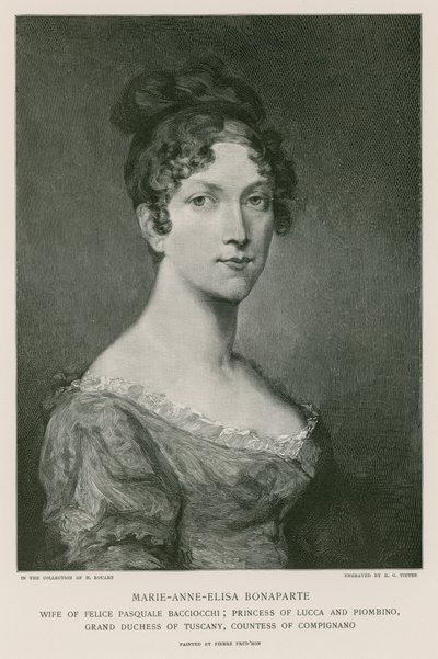 Elisa Bonaparte da Pierre Paul Prudhon