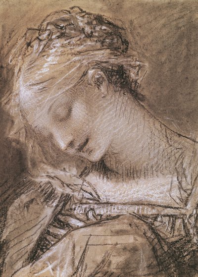 Testa della Vergine da Pierre Paul Prudhon