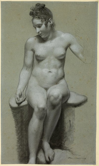 Nudo femminile seduto da Pierre Paul Prud