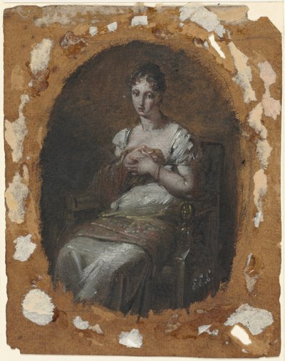 Giovane donna seduta da Pierre Paul Prud
