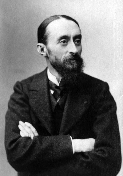 Fernand Anne Piestre Cormon (1845-1924) pittore della scuola francese, fotografato da Pierre Petit circa 1870-1890, estratto dalla collezione Felix Potin, 500 celebrità contemporanee, pittura francese da Pierre Petit