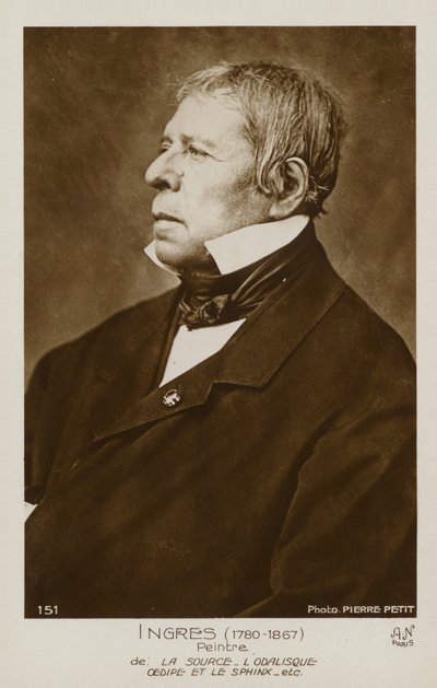 Jean Auguste Dominique Ingres, pittore francese da Pierre Petit