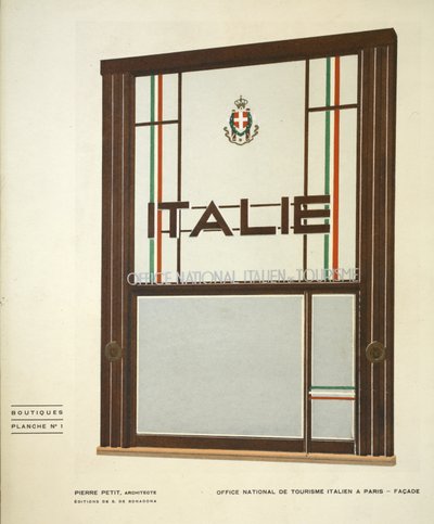 Office National de Tourisme Italien a Parigi, Pierre Petit, Boutiques, Henry Delacroix, Editions S De Bonadona, Parigi, fine anni 