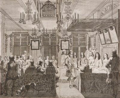 Re Carlo II che cena con Lucy Walter da Pierre Philippe
