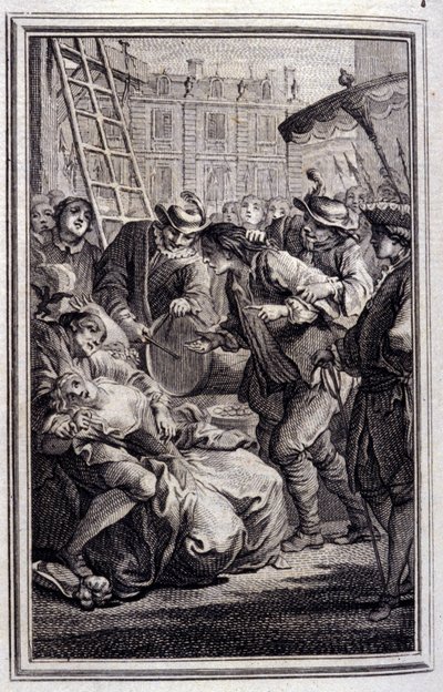 Belphegor - in “Tales et nouvelles en vers” di Jean La Fontaine. 1776. Illustrazione di P.P. Choffard. da Pierre Philippe Choffard