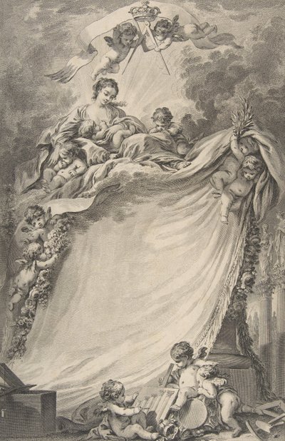 Diploma dei massoni di Bordeaux, dopo François Boucher da Pierre Philippe Choffard