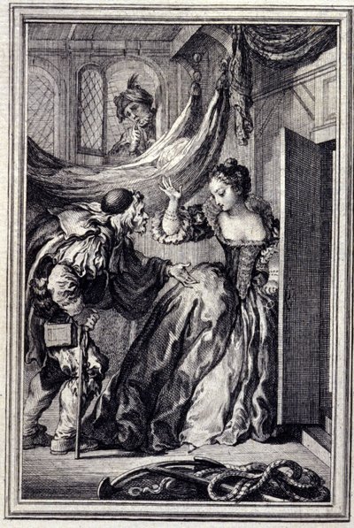 Il Calendario degli Aniardi - in "Racconti e novelle in versi" di Jean La Fontaine. 1776. Illustrazione di P.P. Choffard. da Pierre Philippe Choffard