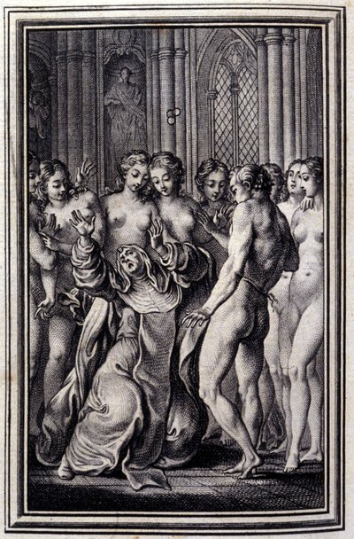 Le Glouches - in “Tales et nouvelles en vers” di Jean La Fontaine. 1776. Illustrazione di P.P. Choffard. da Pierre Philippe Choffard