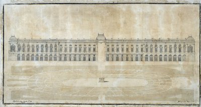 Architettura: "Progetto di Place Royale per Marsiglia, elevazione interna" 1686 da Pierre Puget
