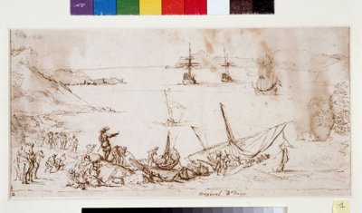 Imbarco delle truppe nella baia di La Ciotat da Pierre Puget