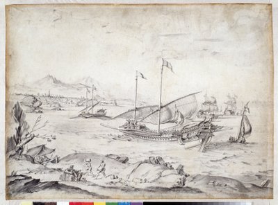Navi nel porto di Marsiglia da Pierre Puget