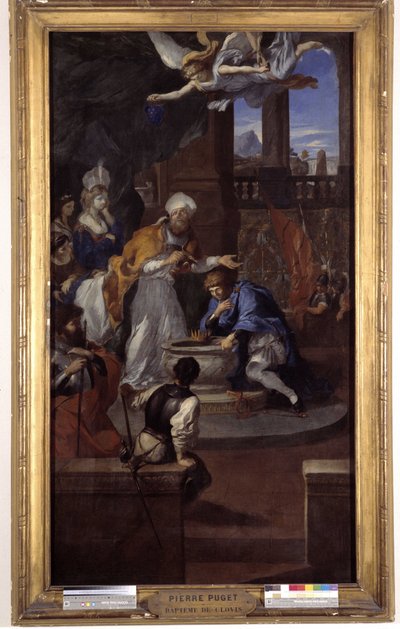 Il battesimo di Clodoveo I, 25 dicembre 496, da San Remigio, vescovo di Reims da Pierre Puget