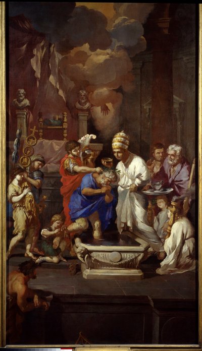 Il battesimo di Costantino (Costantino I il Grande, 270-337) da Pierre Puget