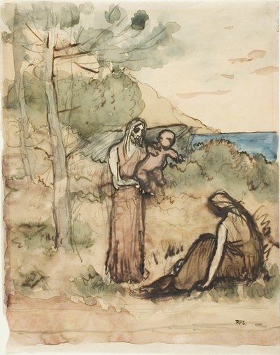 Famiglia di pescatori da Pierre Puvis de Chavannes