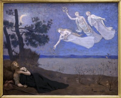 Le Reve (vede nel sonno Amore, Gloria e Ricchezza apparirgli) da Pierre Puvis de Chavannes