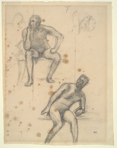 Foglio di studi di figure da Pierre Puvis de Chavannes