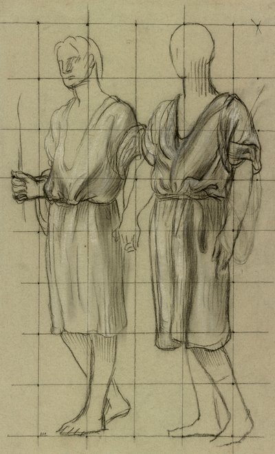 Studio di due figure in piedi da Pierre Puvis de Chavannes