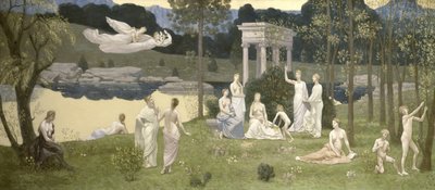 Il boschetto sacro, amato dalle arti e dalle muse da Pierre Puvis de Chavannes