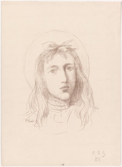 Testa di giovane ragazza da Pierre Puvis de Chavannes