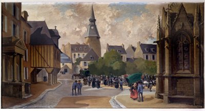 Il mercato dei vitelli a Place St Sauveur, Dinan da Pierre Raighasse
