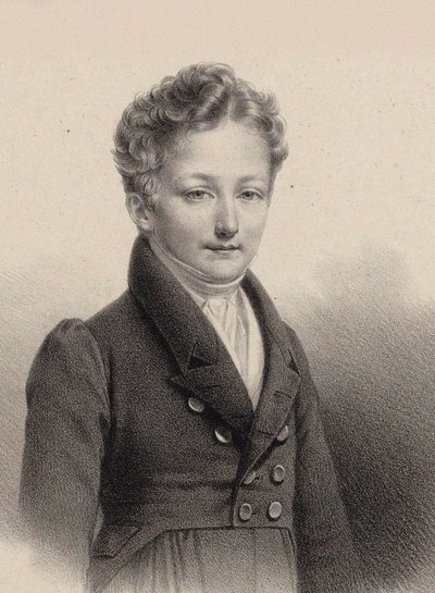 Ritratto del pianista e compositore Sigismund Thalberg 1812-1871, 1826 da Pierre Roch Vigneron